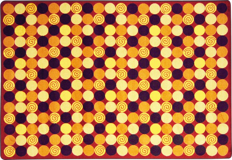 Roundabout© Classroom Rug, 5'4" x 7'8" Rectangle Red
