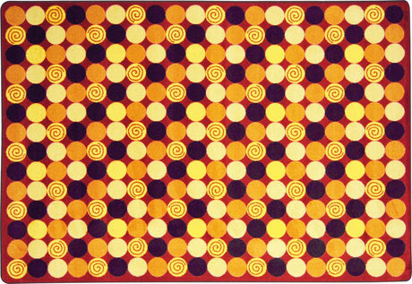 Roundabout© Classroom Rug, 5'4" x 7'8" Rectangle Red