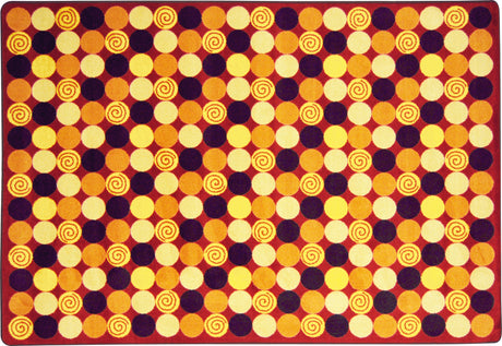 Roundabout© Classroom Rug, 7'8" x 10'9" Rectangle Red