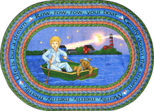 Row Your Boat© Kid's Play Room Rug, 3'10" x 5'4"  Oval