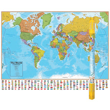 Blue Ocean Series World Wall Map