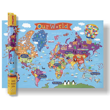 Round World Products Kid's World Wall Map
