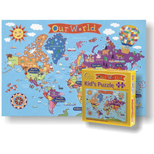 Round World Products Kid's World 100-Piece Puzzle