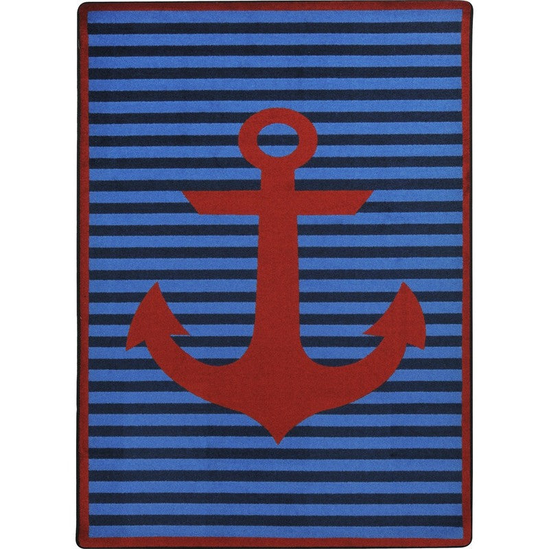 Safe Mooring™ Classroom Carpet, 7'8" x 10'9" Rectangle - Red