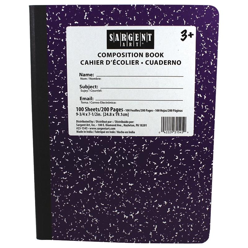Hard Cover Composition Book, Purple
