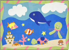 Sea Babies© Kid's Play Room Rug, 3'10" x 5'4" Rectangle