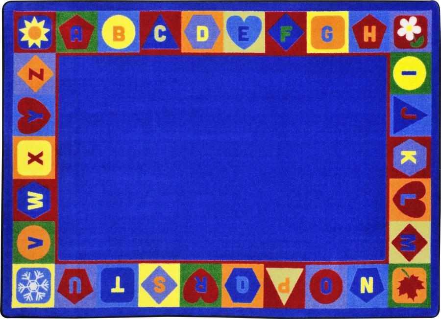 Seasons & Shapes Alphabet© Classroom Rug, 5'4" x 7'8" Rectangle
