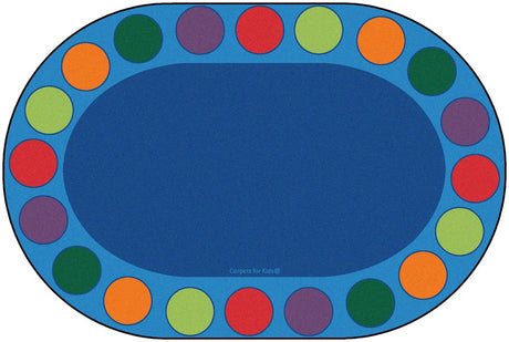 Seating Circles Classroom Circle Time Rug, 6'9" x 9'5" Oval (seats 20)