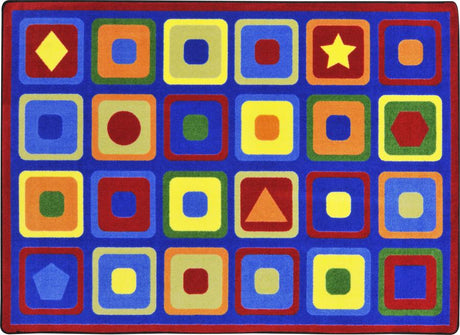 Seeking Shapes© Classroom Rug, 5'4" x 7'8" Rectangle