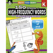 Shell Education 180 Days of High-Frequency Words for Kindergarten