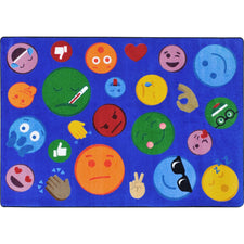 Shake 'Em Up Emojis™ Classroom Seating Rug, 7'8" x 10'9" Rectangle