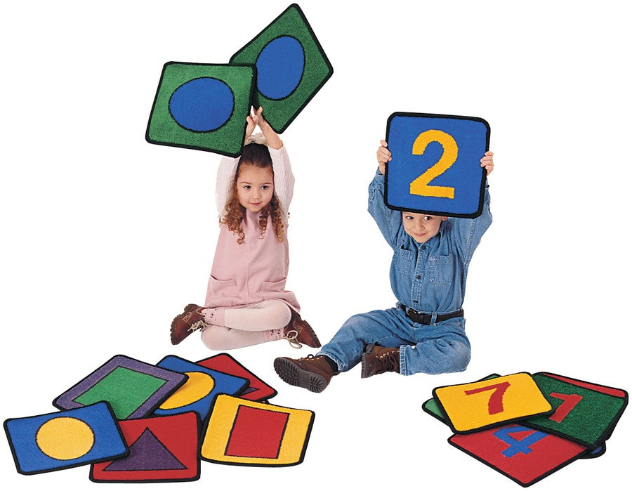 Shapes and Numbers KID$ Value PLUS Discount Carpet Squares, Set of 20