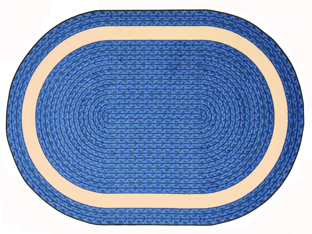 Sharing Circle© Classroom Rug, 7'8" x 10'9"  Oval Blue