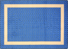 Sharing Circle© Classroom Rug, 3'10" x 5'4" Rectangle Blue
