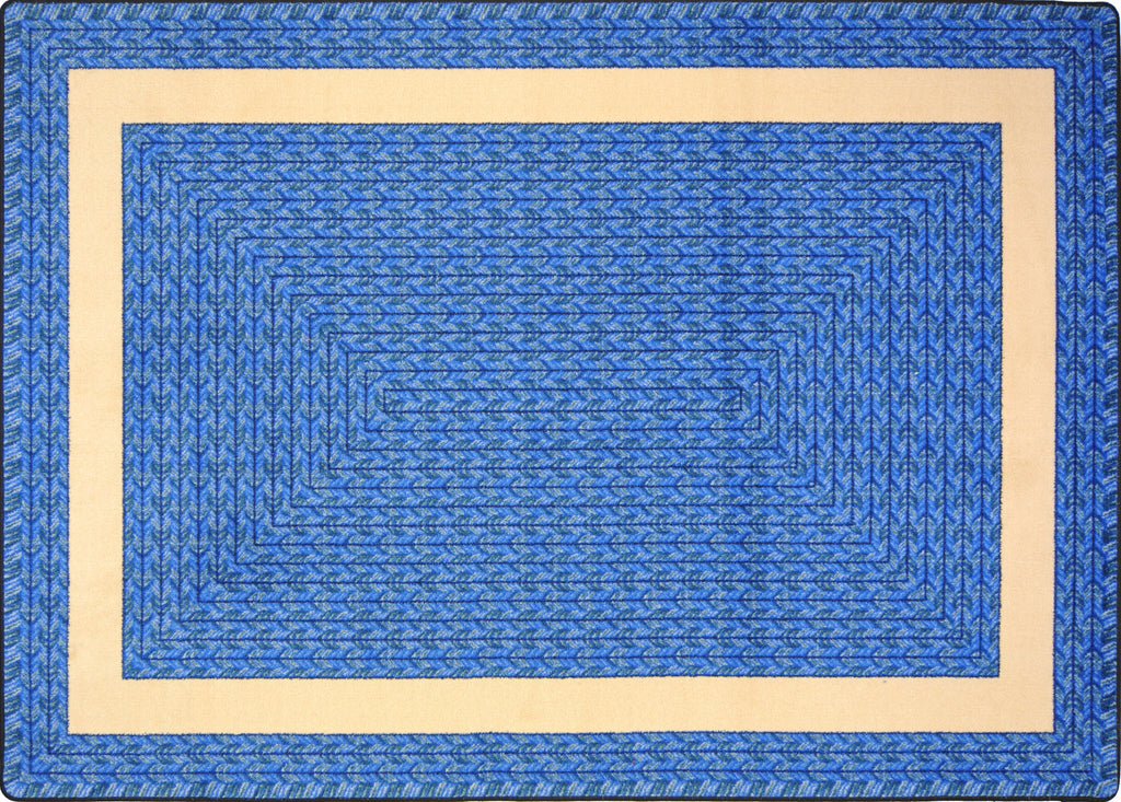 Sharing Circle© Classroom Rug, 3'10" x 5'4" Oval Blue