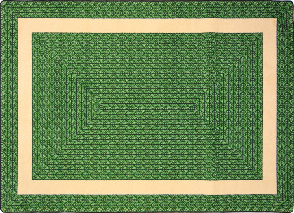 Sharing Circle© Classroom Rug, 7'8" x 10'9" Rectangle Green