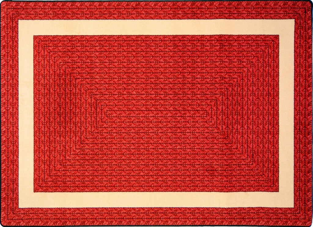 Sharing Circle© Classroom Rug, 3'10" x 5'4" Oval Red