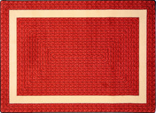Sharing Circle© Classroom Rug, 3'10" x 5'4" Rectangle Red