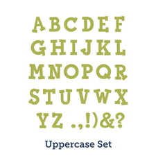 AccuCut Shout Alphabet Die Cut Set, 4" Uppercase Letters