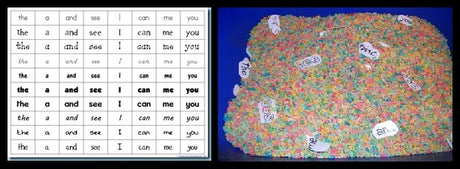Sight Word Sensory Box &amp; Graphing Activity
