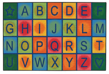 Simple Alphabet Blocks KID$ Value Discount Rug, 4' x 6' Rectangle