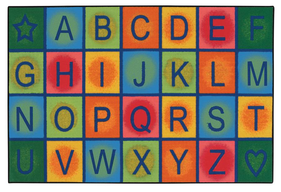 Simple Alphabet Blocks KID$ Value Discount Rug, 3' x 4'6" Rectangle