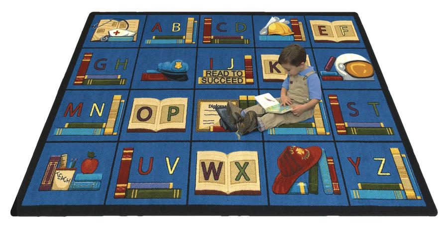 Scool Reading Rug Joy Carpets Sit & Read© Alphabet Classroom Rug, 5'4