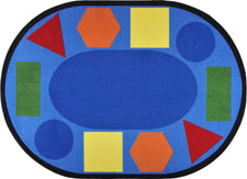 Sitting Shapes© Primary Classroom Rug, 5'4" x 7'8" Oval