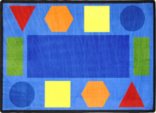 Sitting Shapes© Primary Classroom Circle Time Rug, 7'8" x 10'9" Rectangle