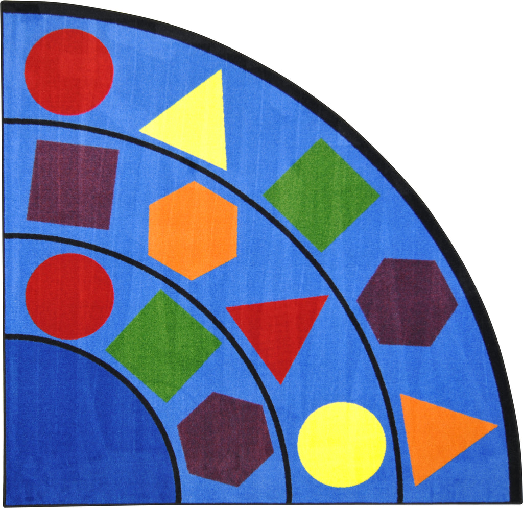 Sitting Shapes© Primary Classroom Rug, 6'7" Corner