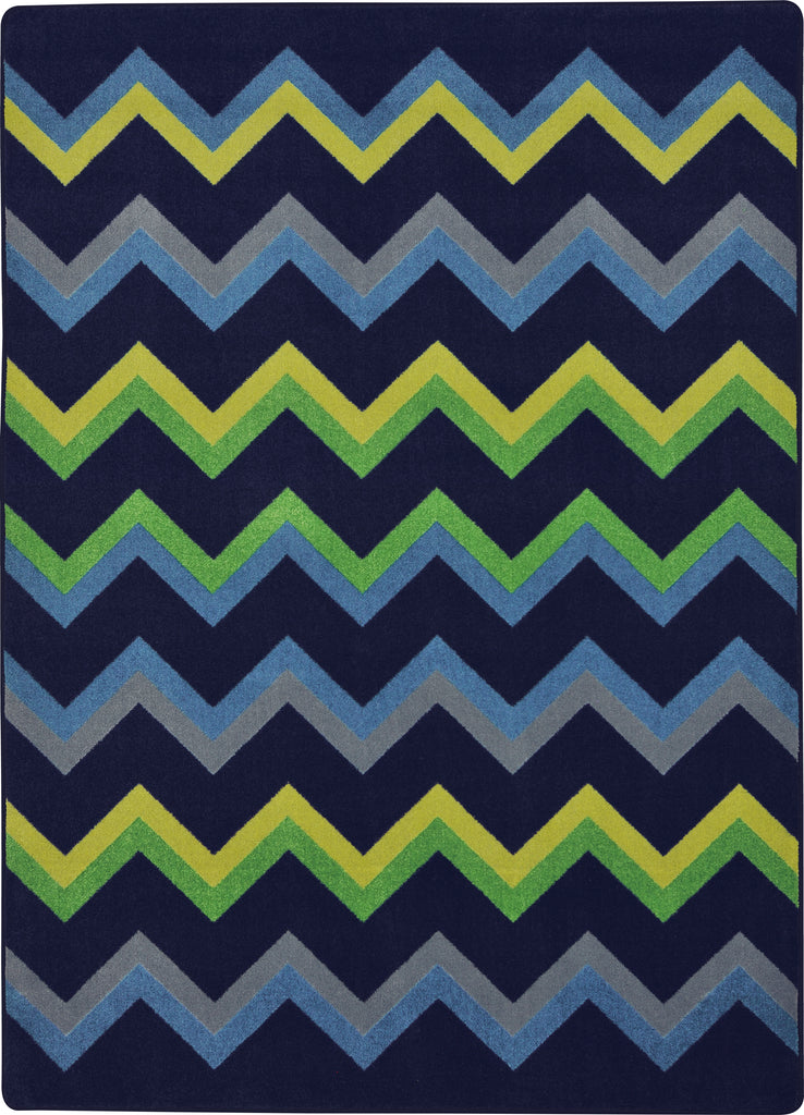 Sonic© Navy Classroom Rug, 7'8" x 10'9" Rectangle
