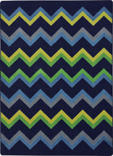 Sonic© Navy Classroom Rug, 7'8" x 10'9" Rectangle