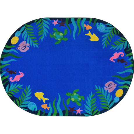 Soothing Seas™ Classroom Rug, 5'4" x 7'8" Oval