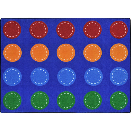 Spaces and Places™ Classroom Circle Time & Seating Rug, 5'4" x 7'8" Rectangle (seats 20)
