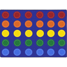 Spaces and Places™ Classroom Circle Time & Seating Rug, 7'8" x 10'9" Rectangle (seats 30)