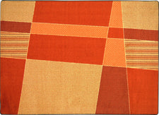 Spazz© Classroom Rug, 7'8" x 10'9" Rectangle Orange