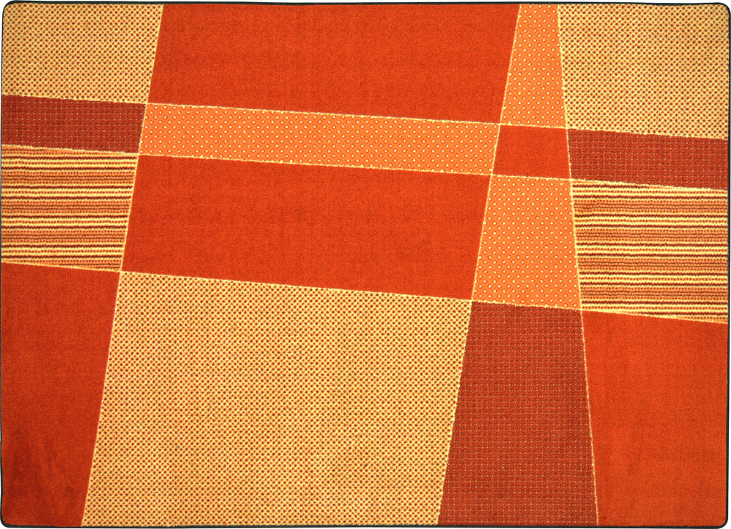 Spazz© Classroom Rug, 5'4" x 7'8" Rectangle Orange