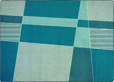 Spazz© Classroom Rug, 7'8" x 10'9" Rectangle Teal