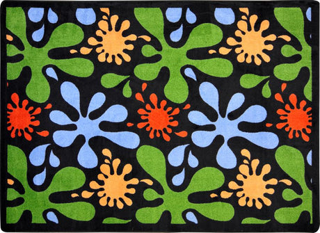 Splat© Classroom Rug, 7'8" x 10'9" Rectangle Black