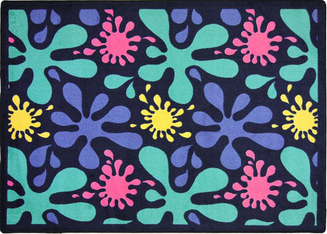 Splat© Classroom Rug, 5'4" x 7'8" Rectangle Navy 