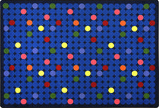 Spot On© Classroom Rug, 7'8" x 10'9" Rectangle Rainbow