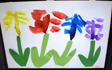 Spring Exploration in Preschool - Flower Painting