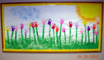 Bulletin Boards for School Classrooms: KinderArt - Creative Bulletin Board  Ideas for Elementary, Secondary, Primary Teachers