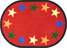 Star Space© Classroom Circle Time Rug, 7'8" x 10'9"  Oval