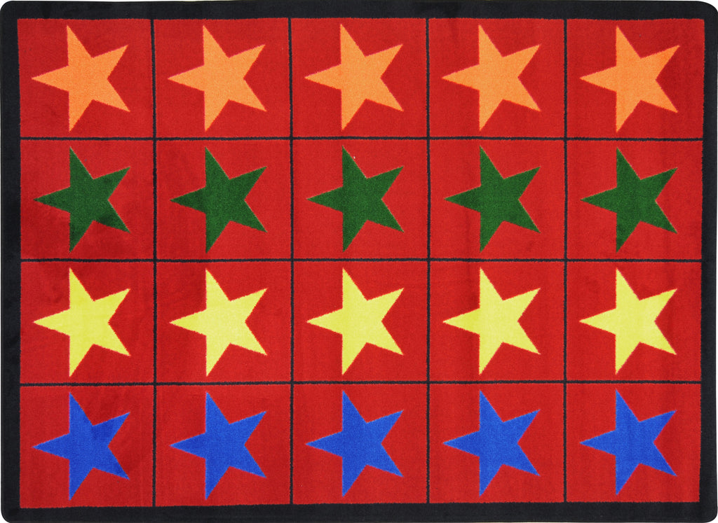 Star Space© Classroom Circle Time Rug, 7'8" x 10'9" Rectangle