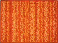 Static Electricity© Classroom Rug, 7'8" x 10'9" Rectangle Orange