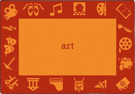 STEAM™ Classroom Seating Rug, 7'8" x 10'9" Rectangle - Art