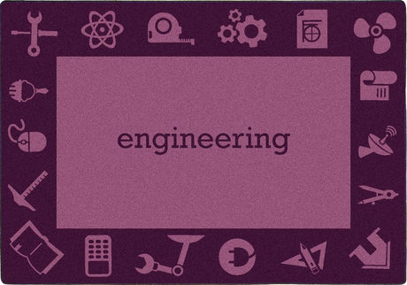 STEAM™ Classroom Seating Rug, 5'4" x 7'8" Rectangle - Engineering