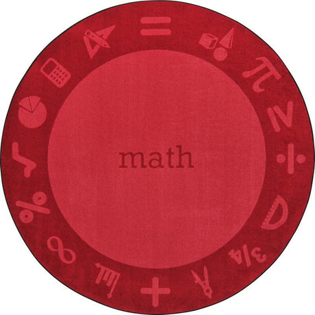 STEAM™ Classroom Seating Rug, 7'7" Round - Math