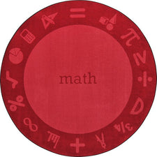 STEAM™ Classroom Seating Rug, 5'4" Round - Math